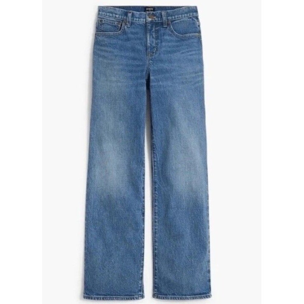 J. Crew Full Length Wide Leg Jeans All Day Stretch Size 28